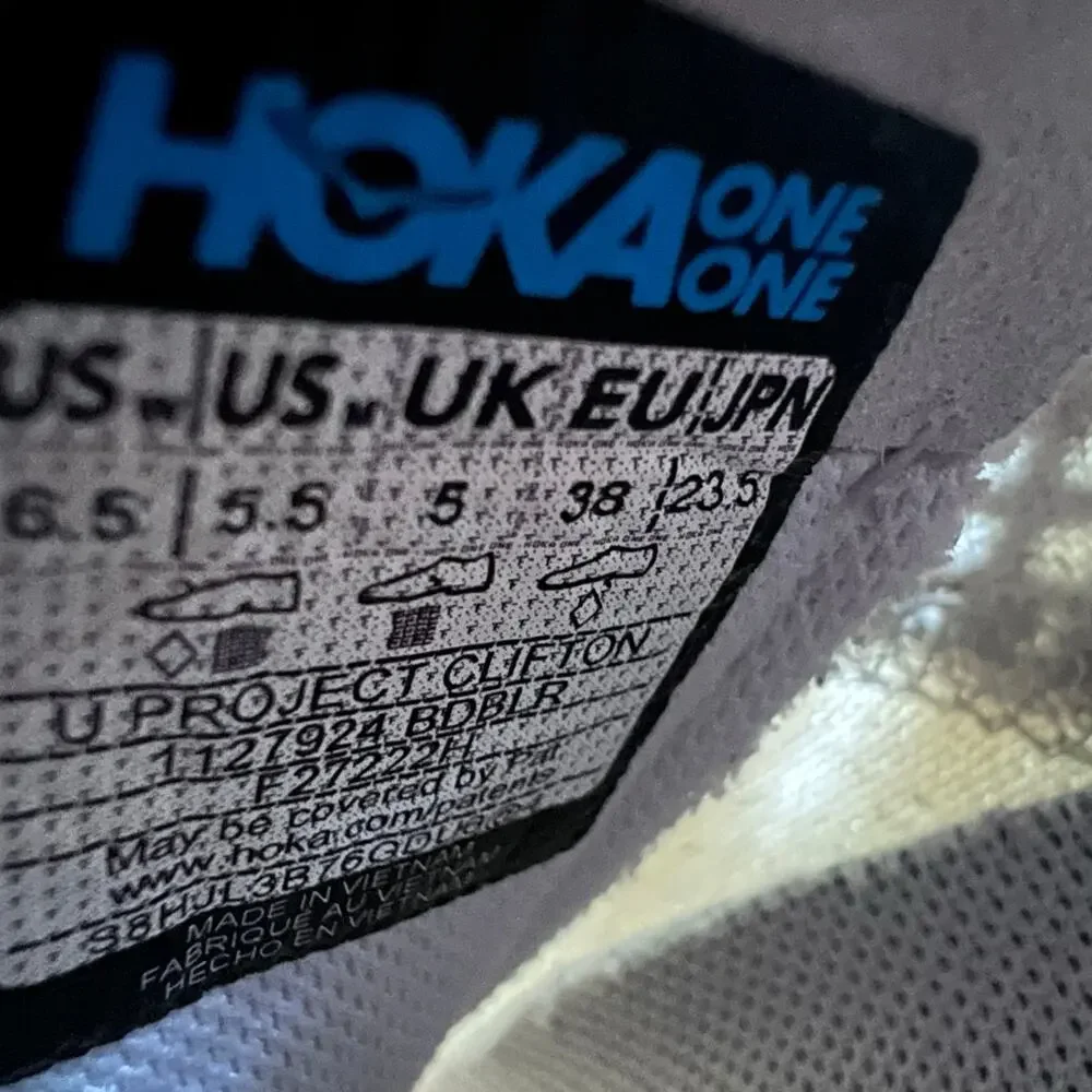 Hoka One One Project Clifton Quicklace Mesh Sneakers Shoes Women Size 6.5